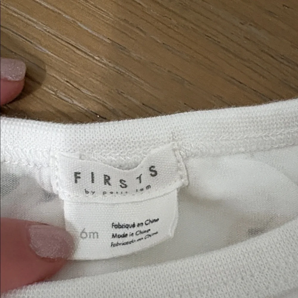 Peach Print Baby Top and Brown Shorts Girls Set - Picture 4 of 4